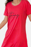 Sweetmoon Long T Shirt Nightdress - Red — thumbnail 5